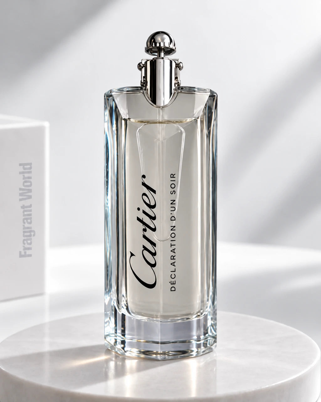 Cartier DECLARATION D'UN SOIR | Recreate @visual reference 1 exactly as it is but my fragrance instead of the one in it, very naturally.