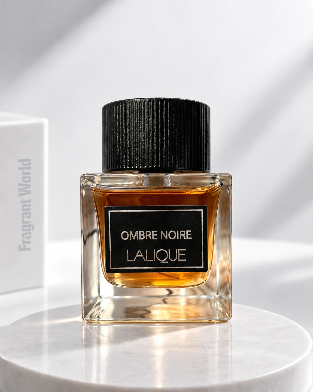 Lalique OMBRE NOIRE | Recreate @visual reference 2 exactly as it is but my fragrance instead of the one in it, very naturally.