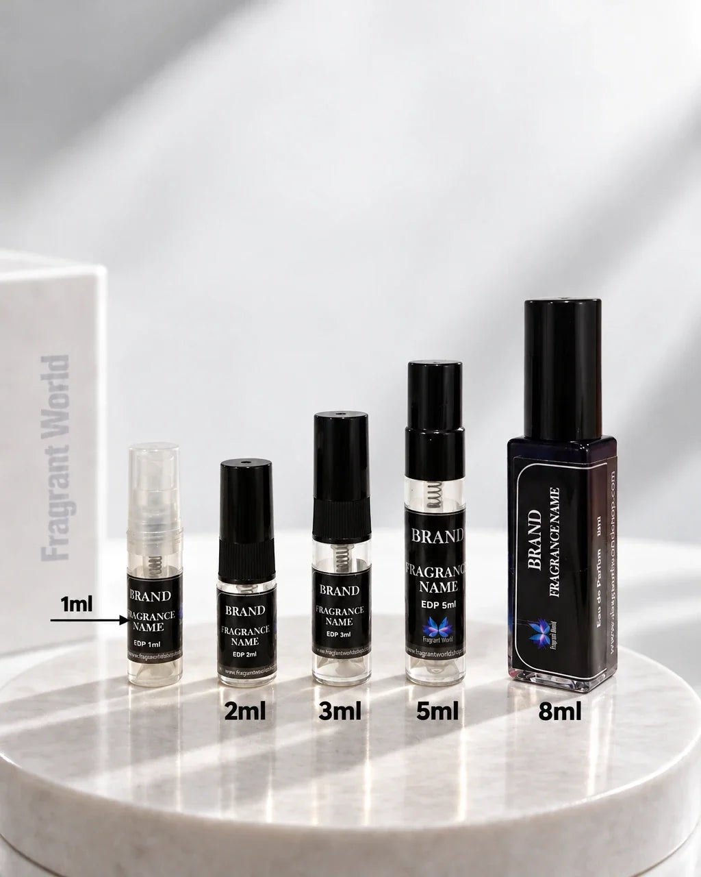 Fragrant World decant bottle options