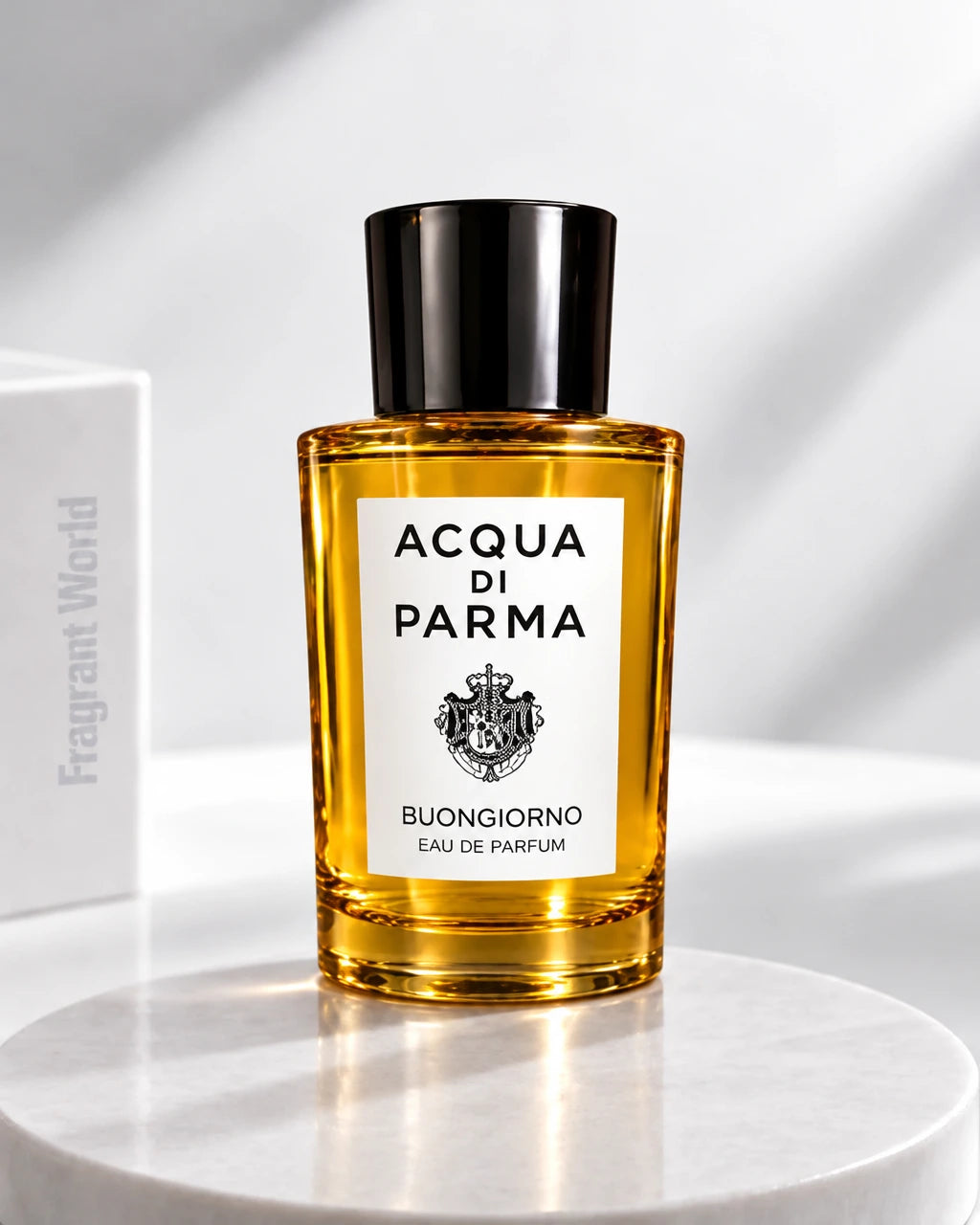 Acqua Di Parma BUONGIORNO | Recreate @visual reference 1 exactly as it is but my fragrance instead of the one in it, very naturally.