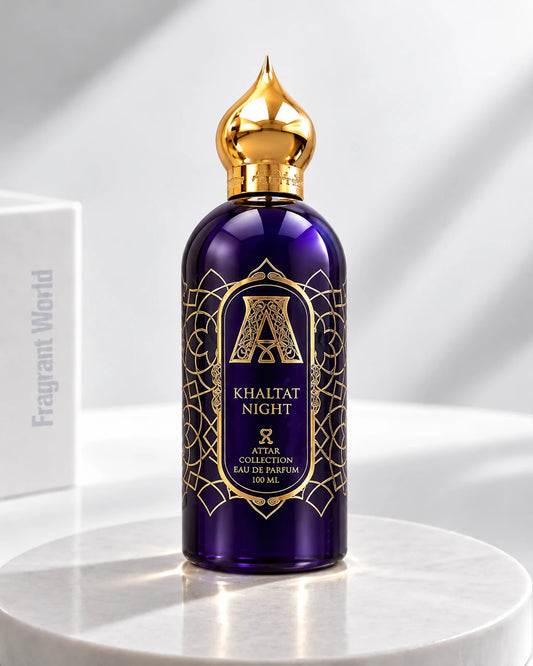 Attar Collection KHALTAT NIGHT | Recreate @visual reference 1 exactly as it is but my fragrance instead of the one in it, very naturally.