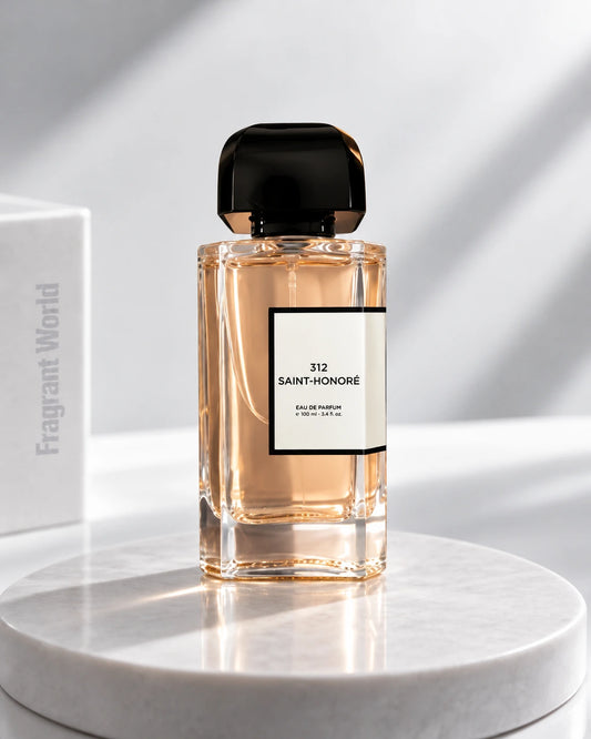 BDK Parfums 312 SAINT-HONORÉ | Recreate @visual reference 1 exactly as it is but my fragrance instead of the one in it, very naturally.