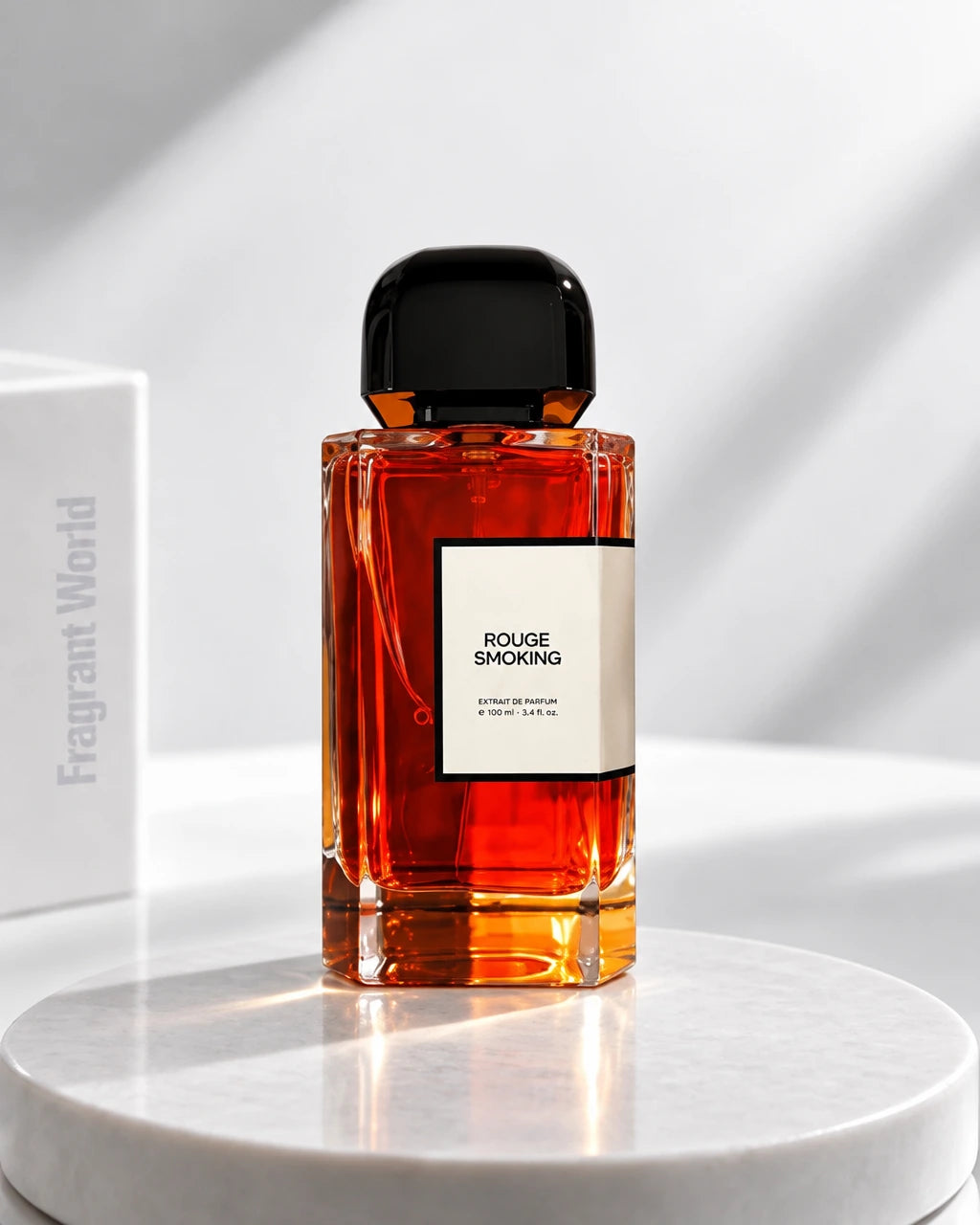 BDK Parfums ROUGE SMOKING | Recreate @visual reference 1 exactly as it is but my fragrance instead of the one in it, very naturally.