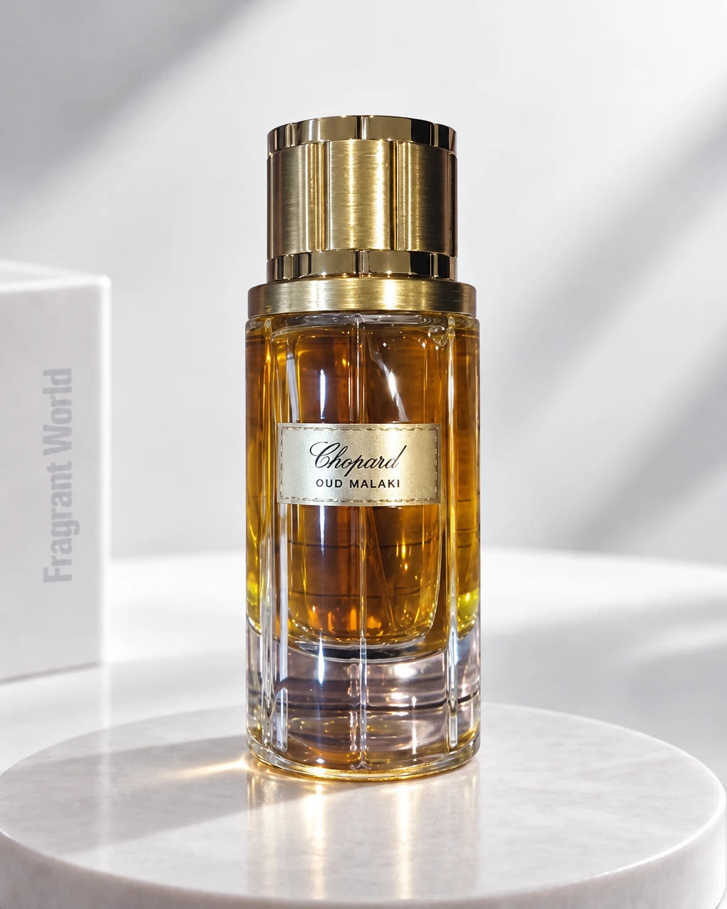 Chopard OUD MALAKI | Recreate @visual reference 2 exactly as it is but my fragrance instead of the one in it, very naturally.