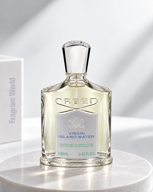 Creed VIRGIN ISLAND WATER | Recreate @visual reference 1 exactly as it is but my fragrance instead of the one in it, very naturally.