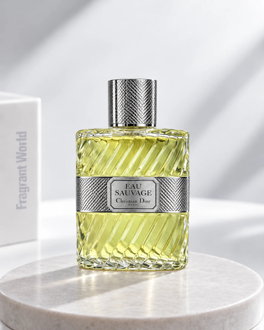 Dior EAU SAUVAGE Eau de Toilette | Recreate @visual reference 2 exactly as it is but my with my fragrance botlle instead of the one in it, very naturally.