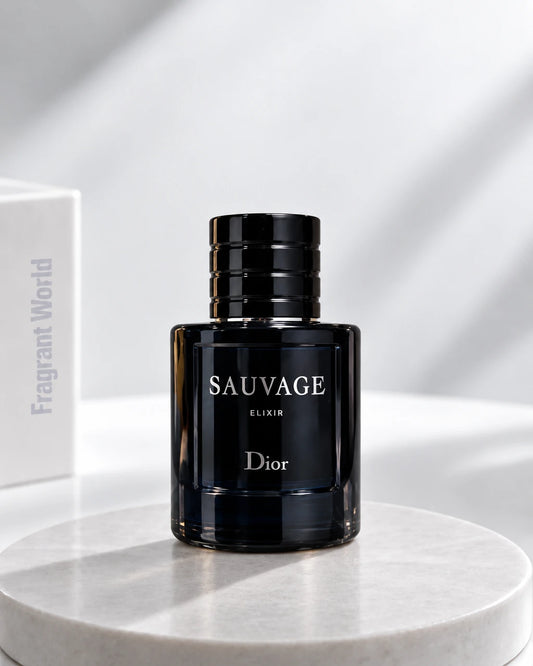 Dior SAUVAGE ELIXIR | Recreate @visual reference 2 exactly as it is but my with my fragrance botlle instead of the one in it, very naturally.