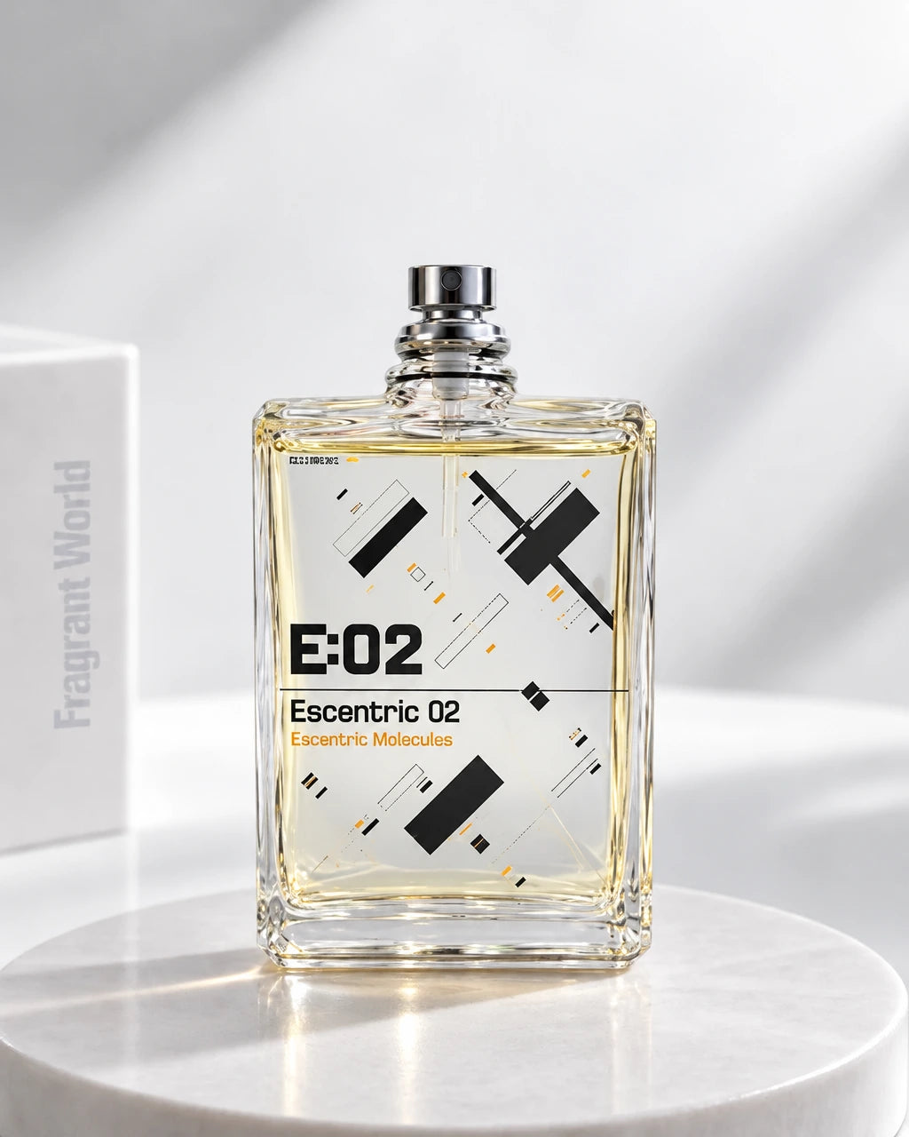 Escentric Molecules ESCENTRIC 02 | Recreate @visual reference 2 exactly as it is but my fragrance instead of the one in it, very naturally.