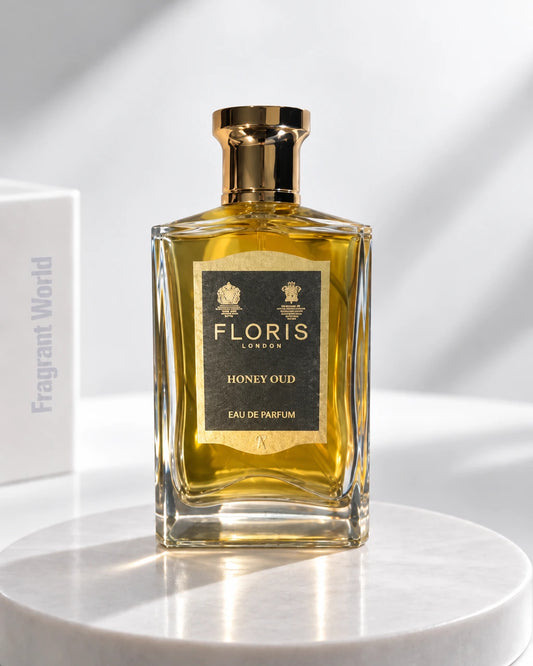 Floris London HONEY OUD | Recreate @visual reference 2 exactly as it is but my fragrance instead of the one in it, very naturally.