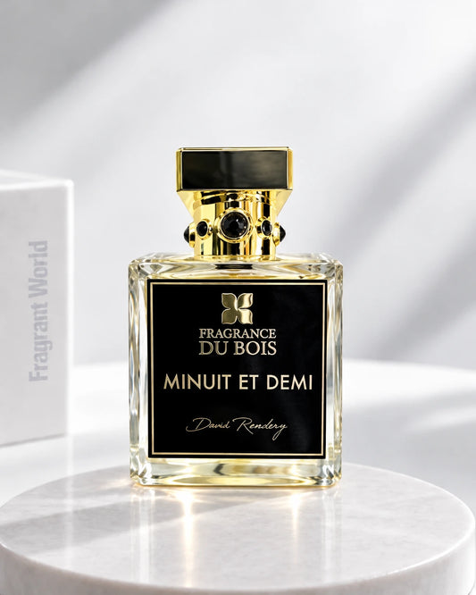 Fragrance du Bois MINUIT ET DEMI | Recreate @visual reference 2 exactly as it is but my fragrance instead of the one in it, very naturally.