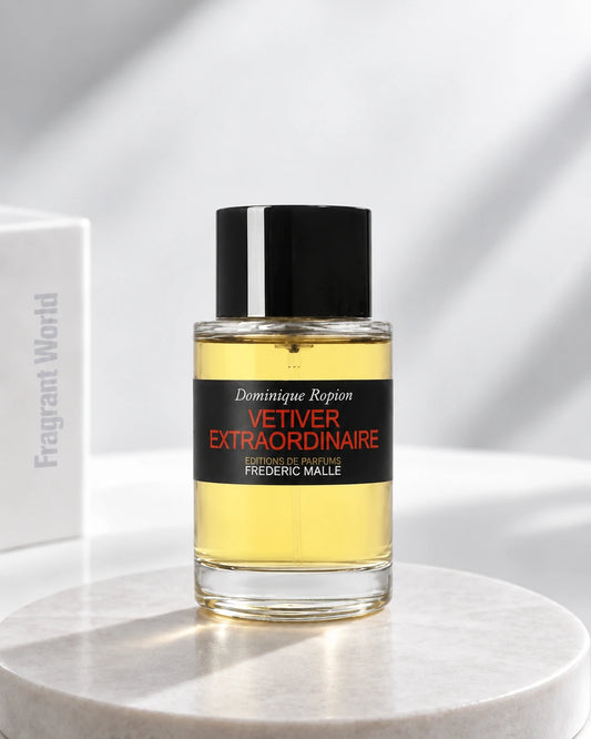 Frederic Malle VETIVER EXTRAORDINAIRE | Recreate @visual reference 2 exactly as it is but my with my fragrance botlle instead of the one in it, very naturally.