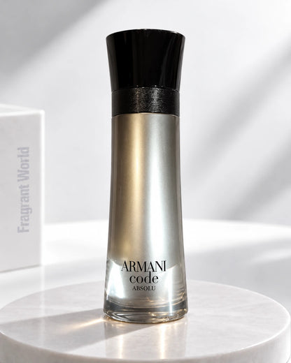 Giorgio Armani ARMANI CODE ABSOLU | Recreate @visual reference 2 exactly as it is but my fragrance instead of the one in it, very naturally.