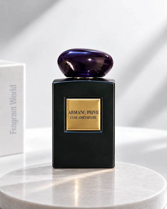 Giorgio Armani 'Prive' CUIR AMÉTHYSTE | Recreate @visual reference 2 exactly as it is but my fragrance instead of the one in it, very naturally.