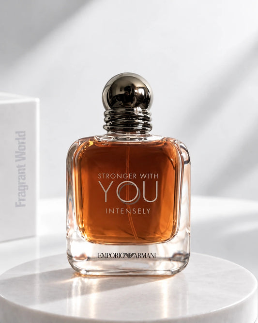Giorgio Armani STRONGER WITH YOU INTENSELY | Recreate @visual reference 2 exactly as it is but my fragrance instead of the one in it, very naturally.