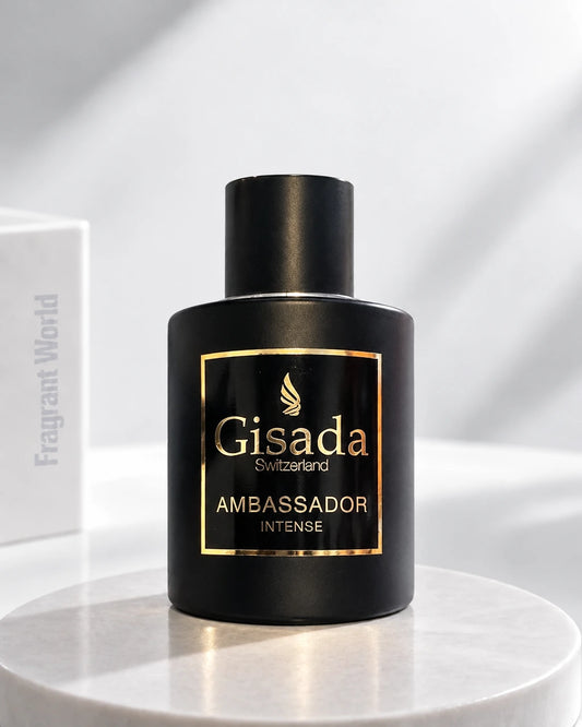 Gisada AMBASSADOR INTENSE | Recreate @visual reference 2 exactly as it is but my fragrance instead of the one in it, very naturally.