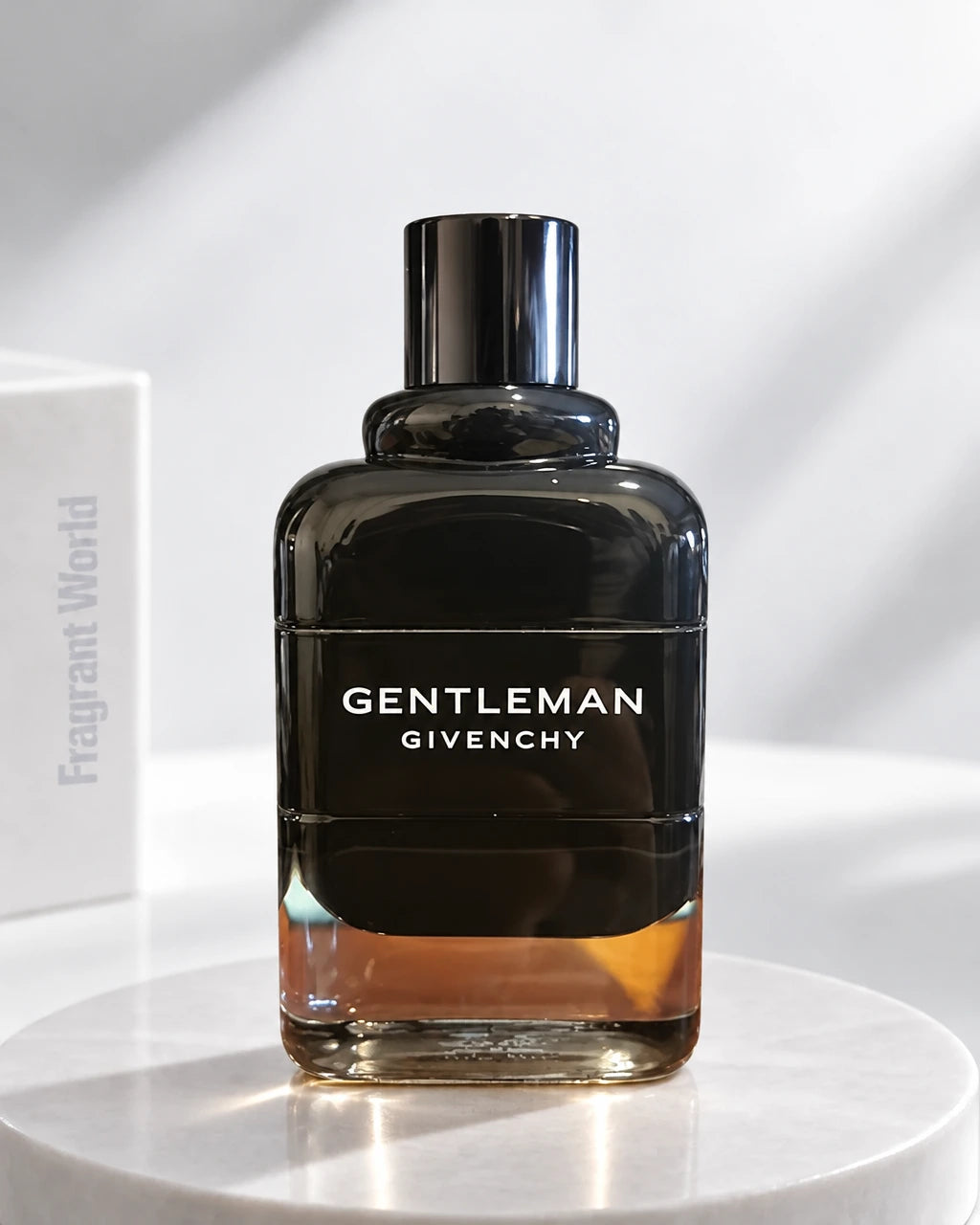 Givenchy GENTLEMAN Eau de Parfum | Recreate @visual reference 2 exactly as it is but my fragrance instead of the one in it, very naturally.