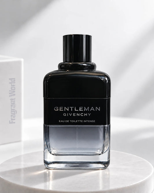 Givenchy GENTLEMAN Eau de Toilette Intense | Recreate @visual reference 2 exactly as it is but my fragrance instead of the one in it, very naturally.