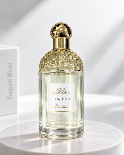 Guerlain 'Aqua Allegoria' HERBA FRESCA | Recreate @visual reference 2 exactly as it is but my fragrance instead of the one in it, very naturally.