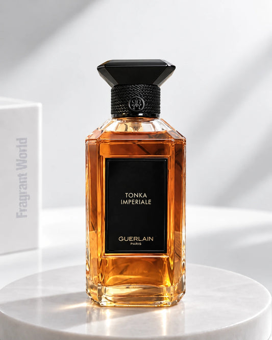 Guerlain 'L'Art et la Matière' TONKA IMPERIALE | Recreate @visual reference 2 exactly as it is but my fragrance instead of the one in it, very naturally.