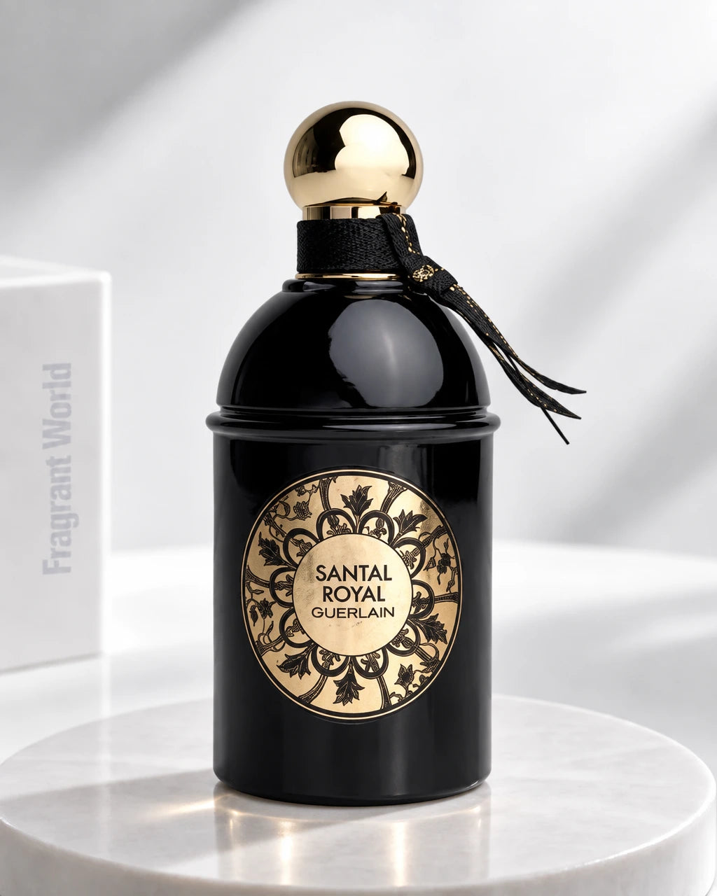 Guerlain "Les Absolus d'Orient" SANTAL ROYAL | Recreate @visual reference 2 exactly as it is but my fragrance instead of the one in it, very naturally.