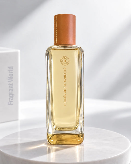 Hermès AMBRE NARGUILÉ | Recreate @visual reference 2 exactly as it is but my fragrance instead of the one in it, very naturally.
