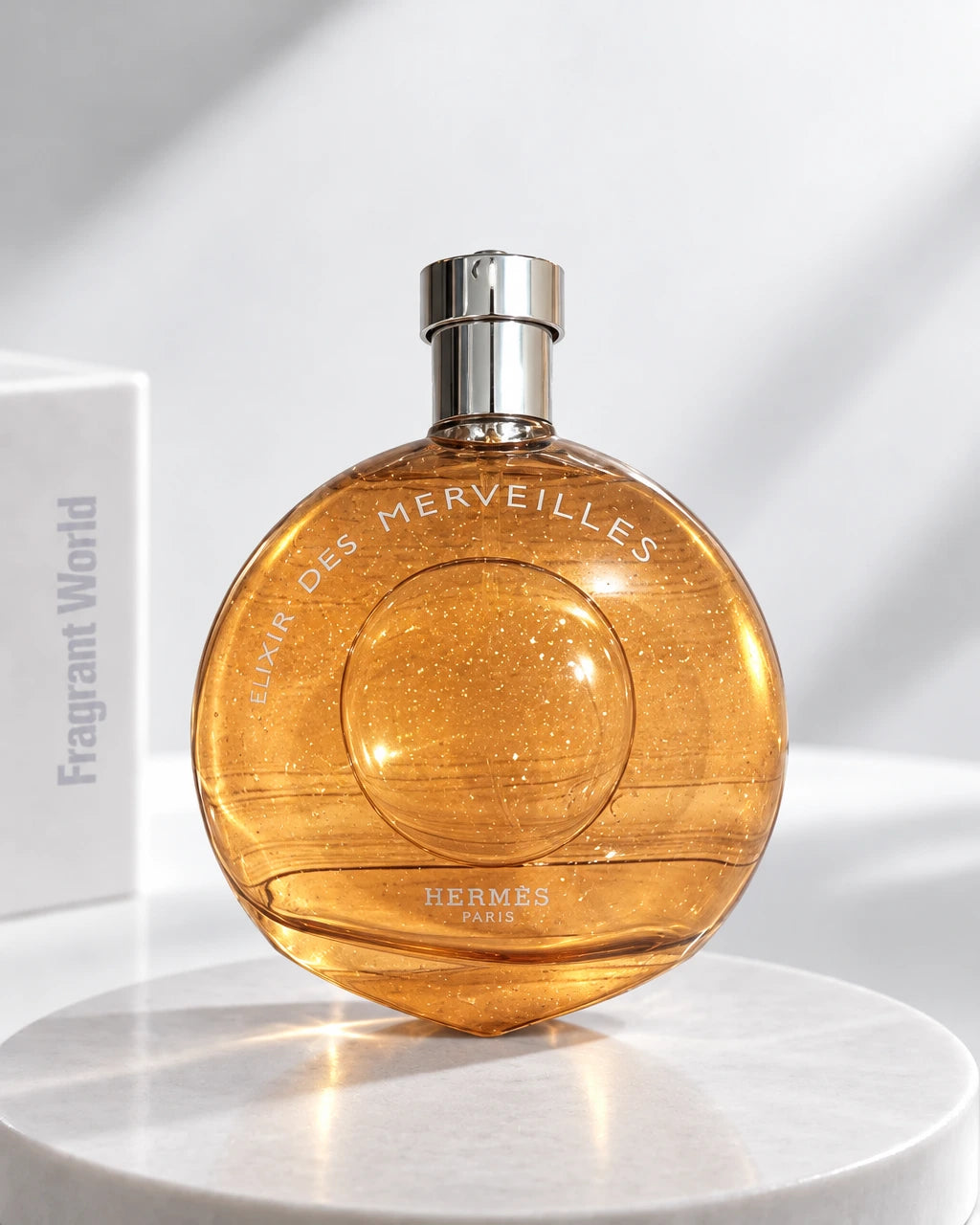 Hermès ELIXIR DES MERVEILLES | Recreate @visual reference 2 exactly as it is but my fragrance instead of the one in it, very naturally.