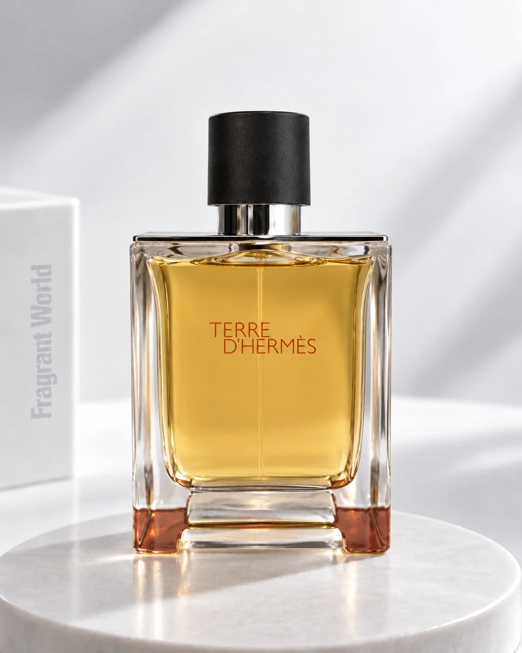 Hermès TERRE D'HERMES Parfum | Recreate @visual reference 2 exactly as it is but my fragrance instead of the one in it, very naturally.
