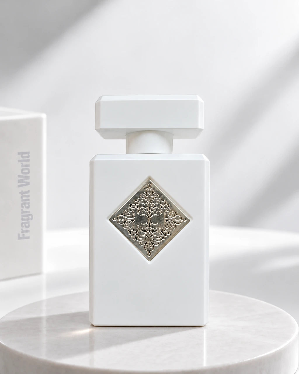 Initio Parfums REHAB | Recreate @visual reference 2 exactly as it is but my fragrance instead of the one in it, very naturally.