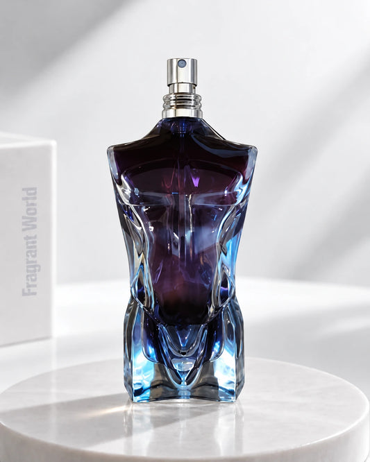 Jean Paul Gaultier LE MALE ESSENCE DE PARFUM | Recreate @visual reference 2 exactly as it is but my fragrance instead of the one in it, very naturally.