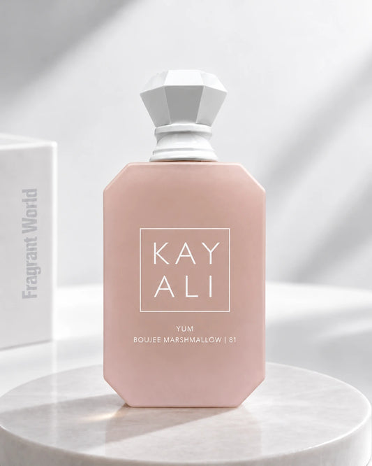 Kayali YUM BOUJEE MARSHMALLOW | 81 | Recreate @visual reference 2 exactly as it is but my fragrance instead of the one in it, very naturally.