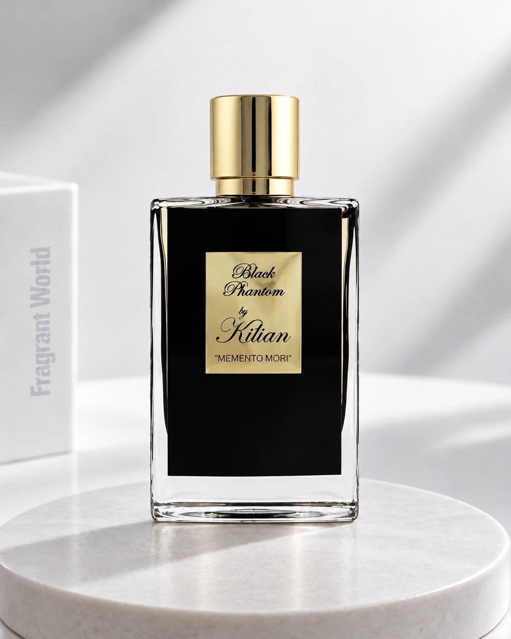Kilian BLACK PHANTOM | Recreate @visual reference 2 exactly as it is but my with my fragrance botlle instead of the one in it, very naturally.