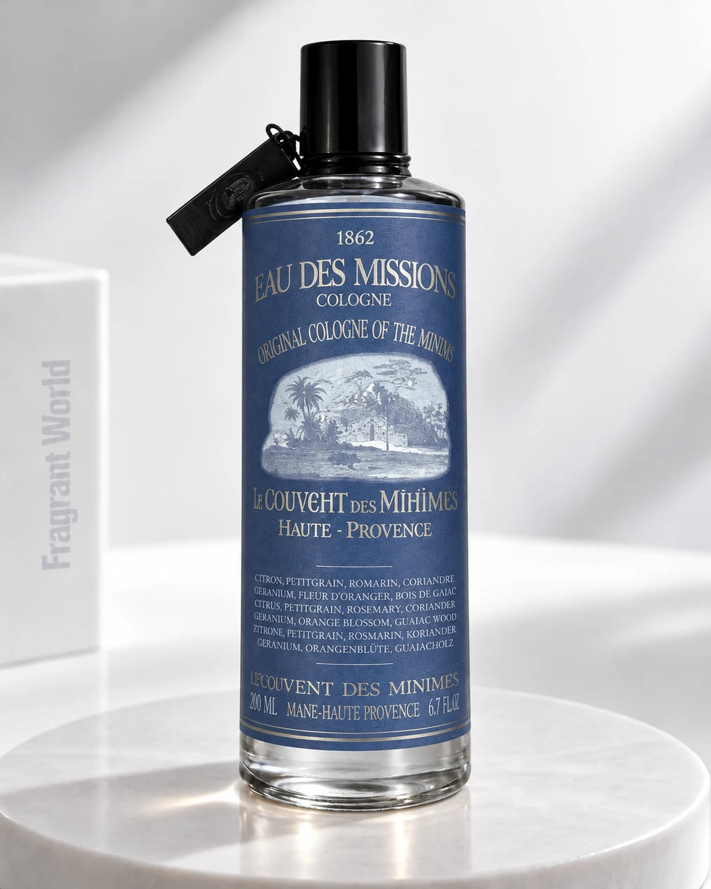 Le Couvents des Minimes Eau des Missions | Recreate @visual reference 2 exactly as it is but my fragrance instead of the one in it, very naturally.