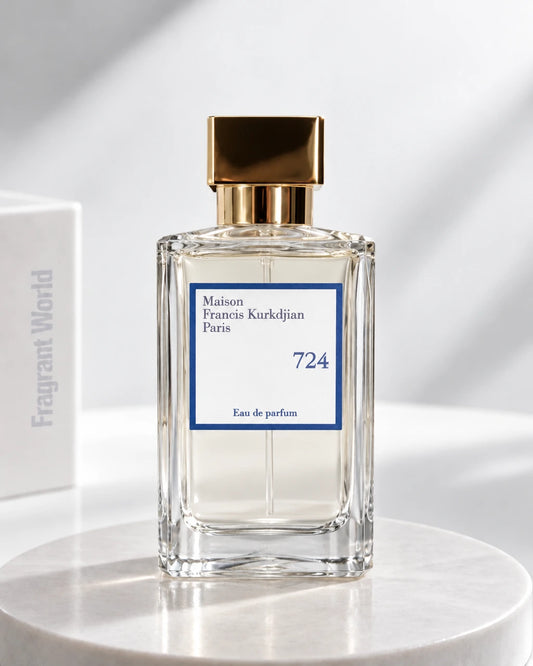 MFK 724 Eau de Parfum | Recreate @visual reference 2 exactly as it is but my fragrance instead of the one in it, very naturally.