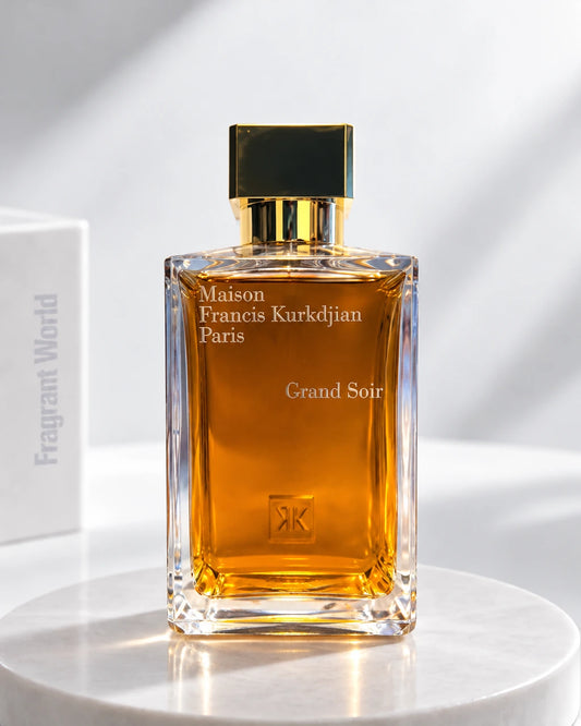 MFK GRAND SOIR | Recreate @visual reference 2 exactly as it is but my fragrance instead of the one in it, very naturally.
