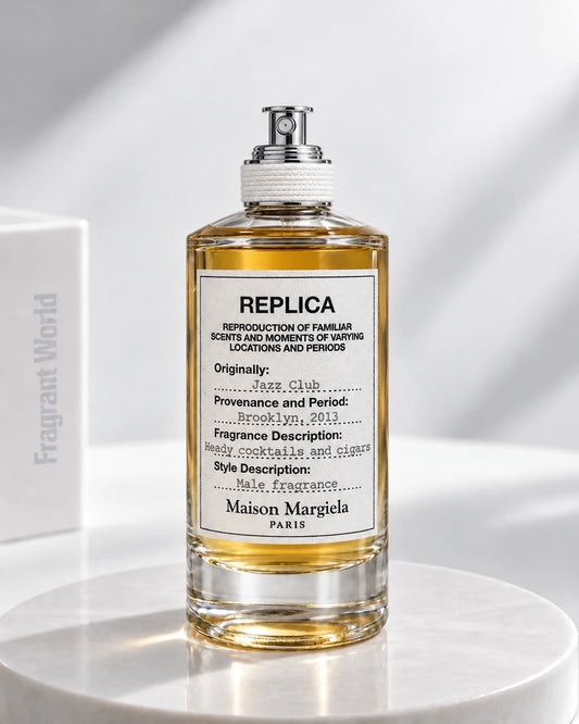 Maison Margiela 'Replica' JAZZ CLUB | Recreate @visual reference 2 exactly as it is but my fragrance instead of the one in it, very naturally.