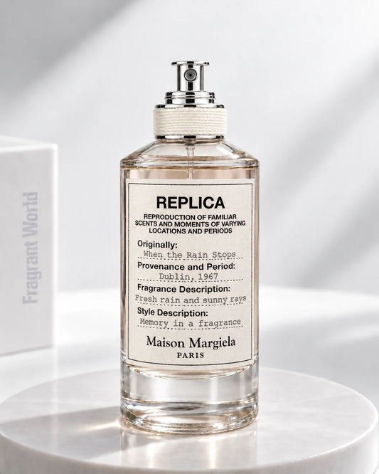 Maison Margiela 'Replica' WHEN THE RAIN STOPS | Recreate @visual reference 2 exactly as it is but my fragrance instead of the one in it, very naturally.