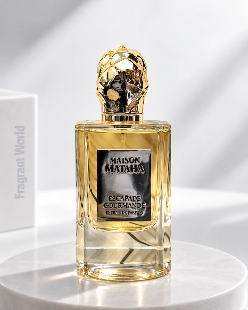 Maison Mataha ESCAPADE GOURMANDE | Recreate @visual reference 2 exactly as it is but my fragrance instead of the one in it, very naturally.
