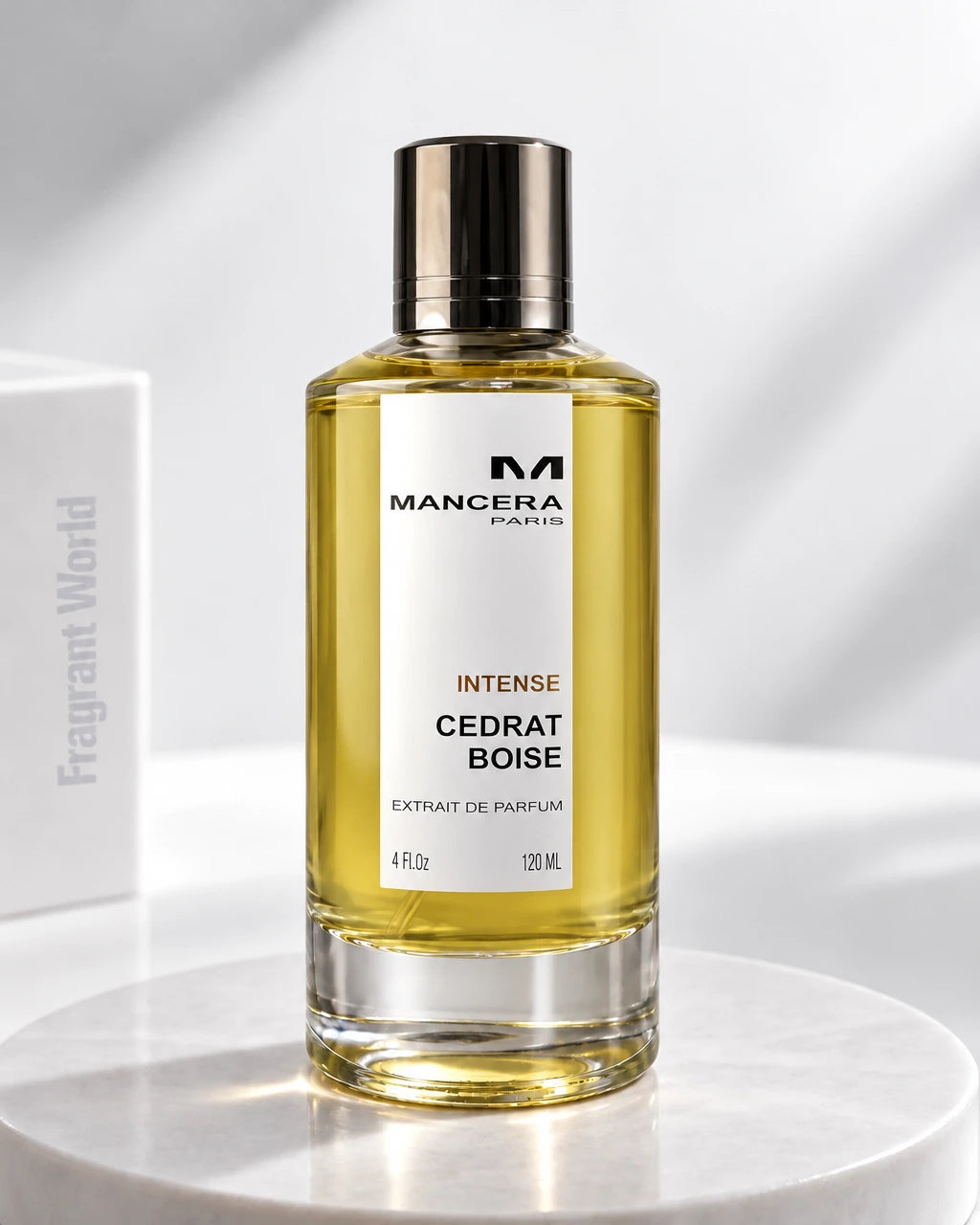 Mancera CEDRAT BOISE INTENSE | Recreate @visual reference 2 exactly as it is but my fragrance instead of the one in it, very naturally.