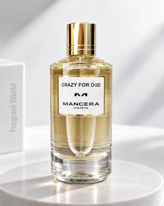 Mancera CRAZY FOR OUD | Recreate @visual reference 2 exactly as it is but my fragrance instead of the one in it, very naturally.