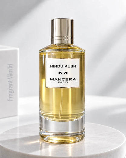 Mancera HINDU KUSH | Recreate @visual reference 2 exactly as it is but my fragrance instead of the one in it, very naturally.