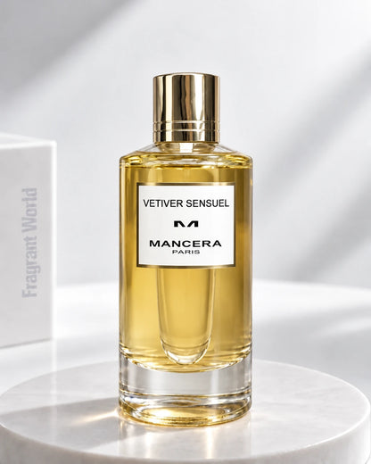 Mancera VETIVER SENSUEL | Recreate @visual reference 2 exactly as it is but my fragrance instead of the one in it, very naturally.