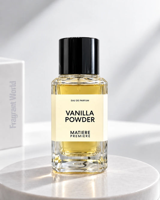 Matiere Premiere VANILLA POWDER | Recreate @visual reference 2 exactly as it is but my fragrance instead of the one in it, very naturally.