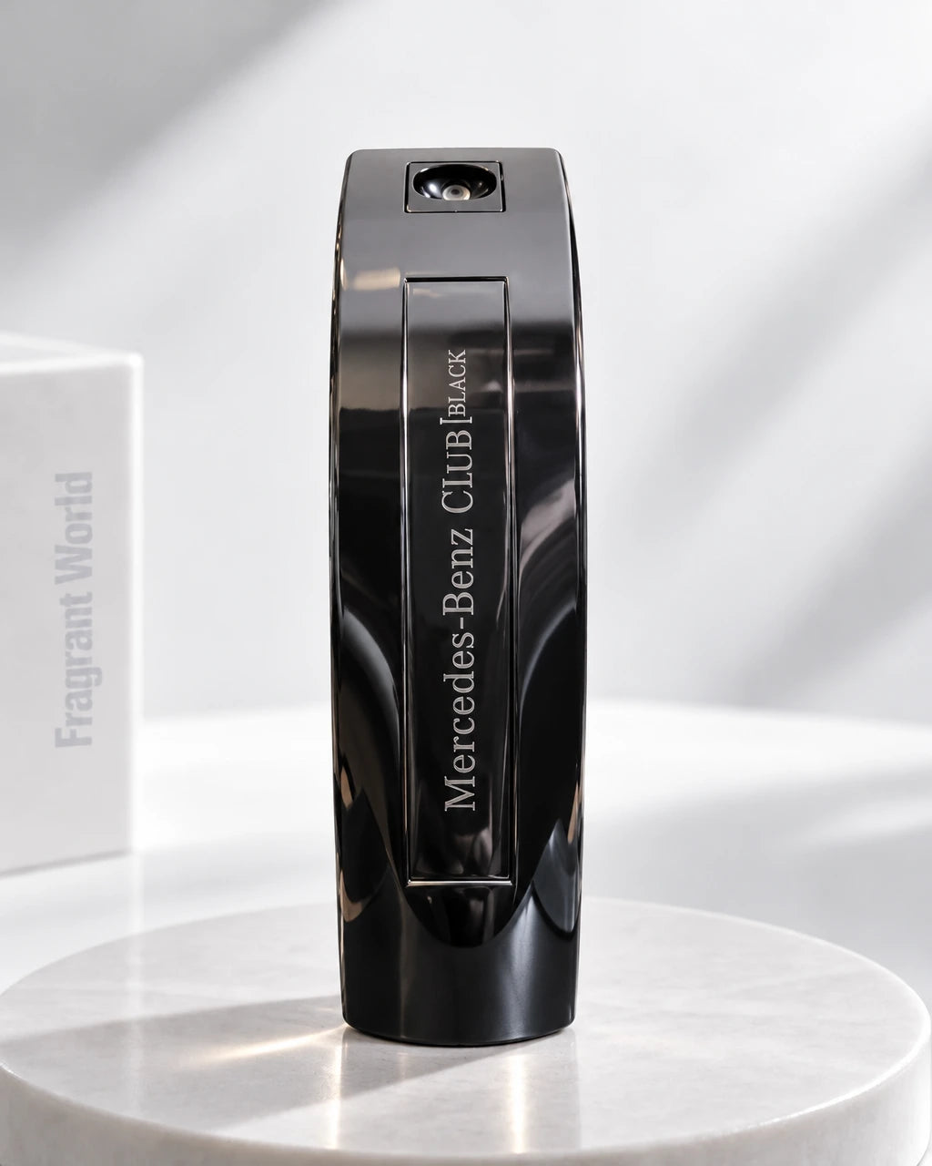 Mercedes-Benz CLUB BLACK | Recreate @visual reference 2 exactly as it is but my fragrance instead of the one in it, very naturally.