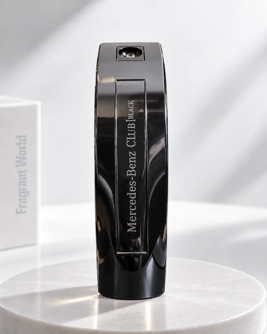 Mercedes-Benz CLUB BLACK | Recreate @visual reference 2 exactly as it is but my fragrance instead of the one in it, very naturally.