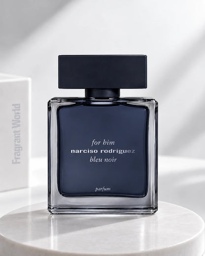 Narciso Rodriguez FOR HIM BLEU NOIR Parfum | Recreate @visual reference 2 exactly as it is but my fragrance instead of the one in it, very naturally.