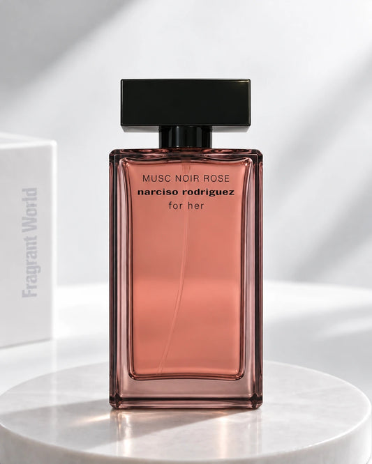 Narciso Rodriguez NARCISO RODRIGUEZ FOR HER MUSC NOIR ROSE | Recreate @visual reference 2 exactly as it is but my fragrance instead of the one in it, very naturally.