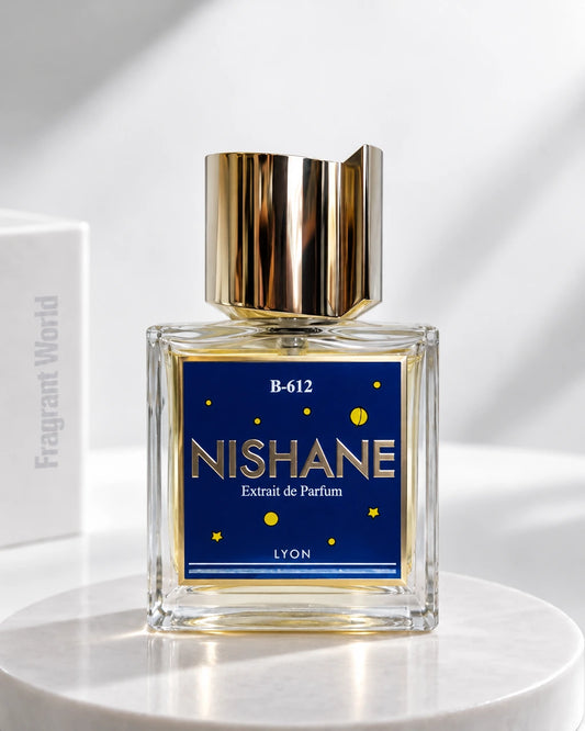Nishane B-612 | Recreate @visual reference 2 exactly as it is but my fragrance instead of the one in it, very naturally.