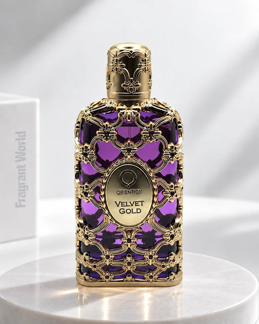 Orientica VELVET GOLD | Recreate @visual reference 2 exactly as it is but my fragrance instead of the one in it, very naturally.