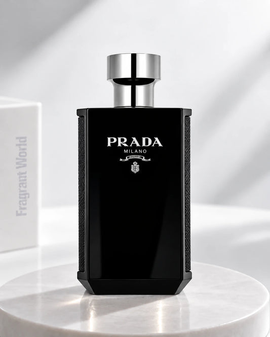 Prada L'HOMME INTENSE | Recreate @visual reference 2 exactly as it is but my fragrance instead of the one in it, very naturally.