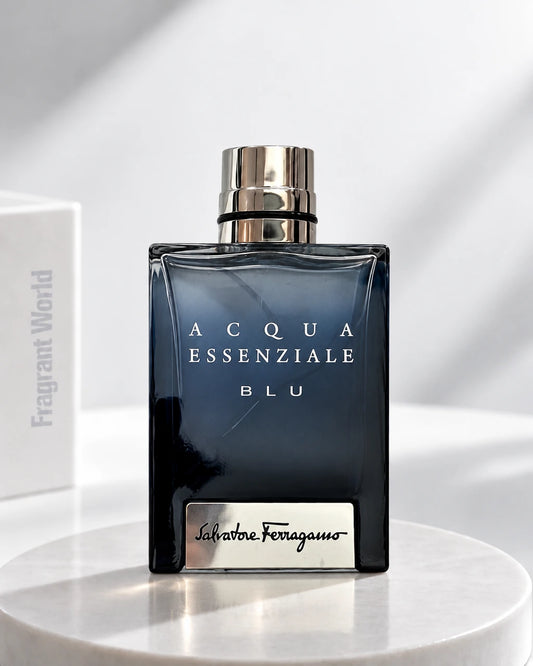 Salvatore Ferragamo ACQUA ESSENZIALE BLU | Recreate @visual reference 2 exactly as it is but my fragrance instead of the one in it, very naturally.
